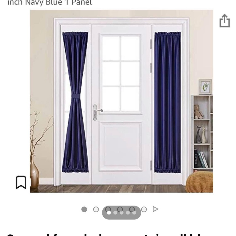 Elegant Navy Blue Door Curtain Panel
